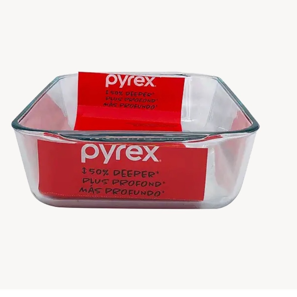Pyrex Ckear Glass Baking Lasagna Casserole 50% deeper cooking dish ~NWTS 9 x 13